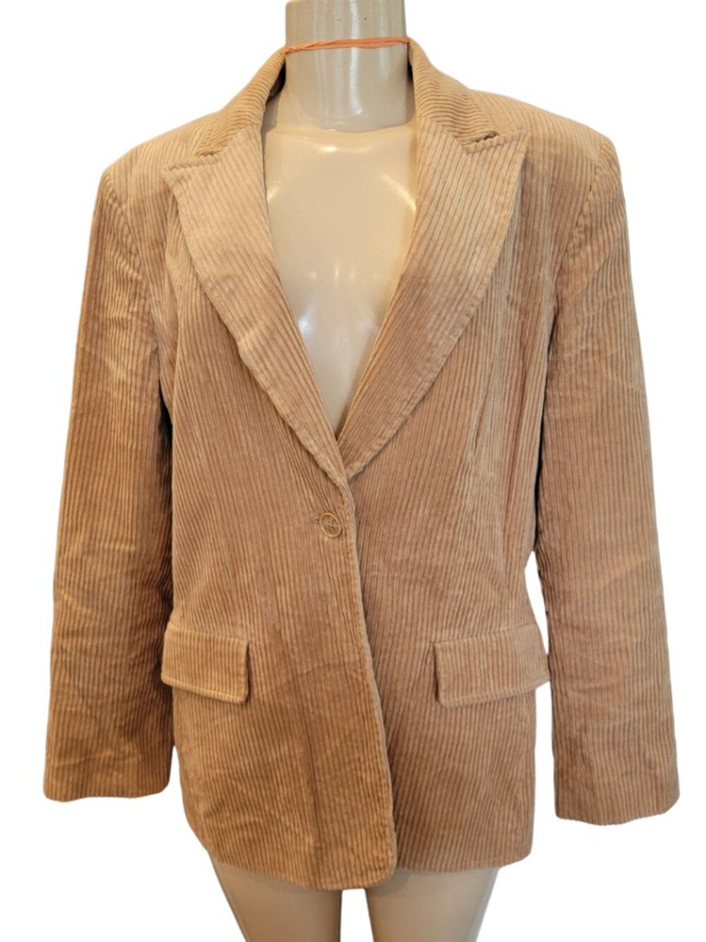 Kasper & Co. Corduroy 1 Button Blazer/Sport Coat/Jacket